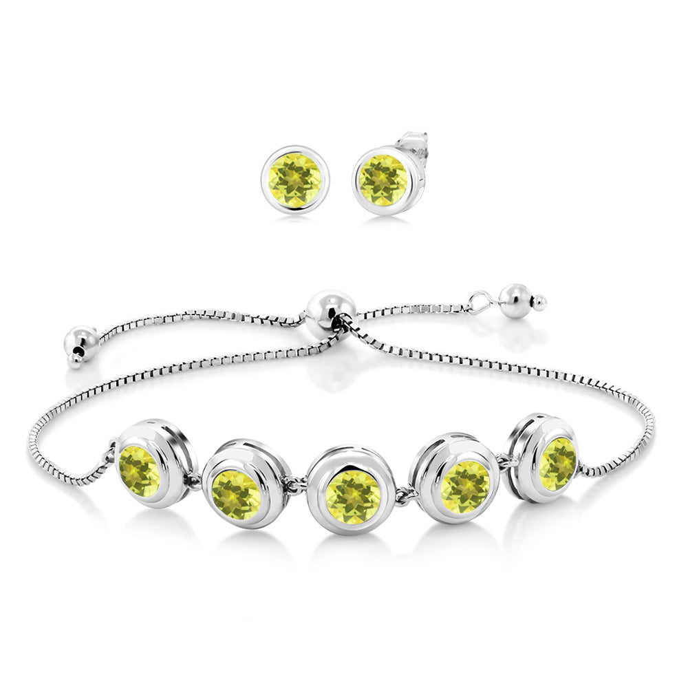 Canary Mystic Topaz_Bracelet in 925 Sterling Silver
