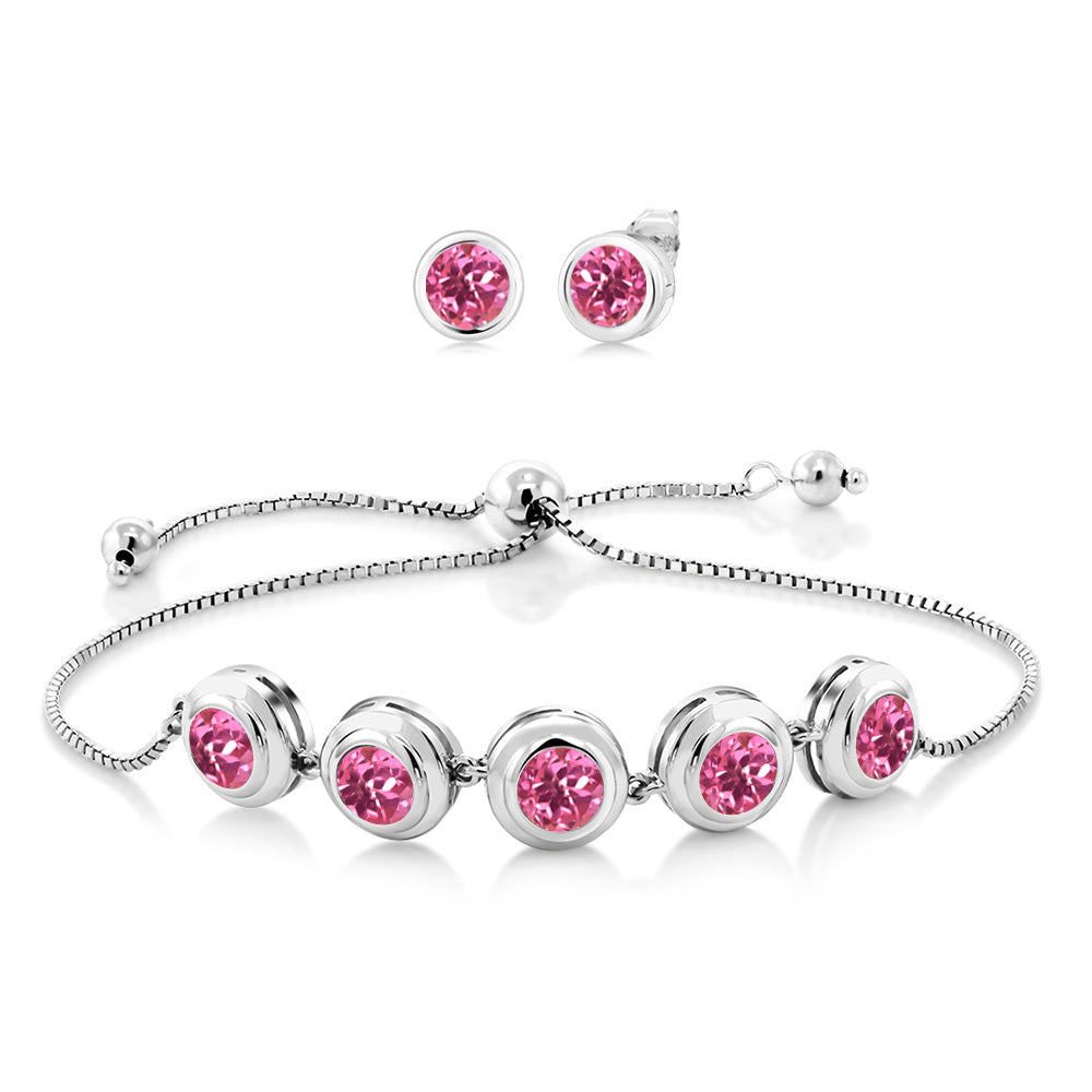 Pink Mystic Topaz_Bracelet in 925 Sterling Silver