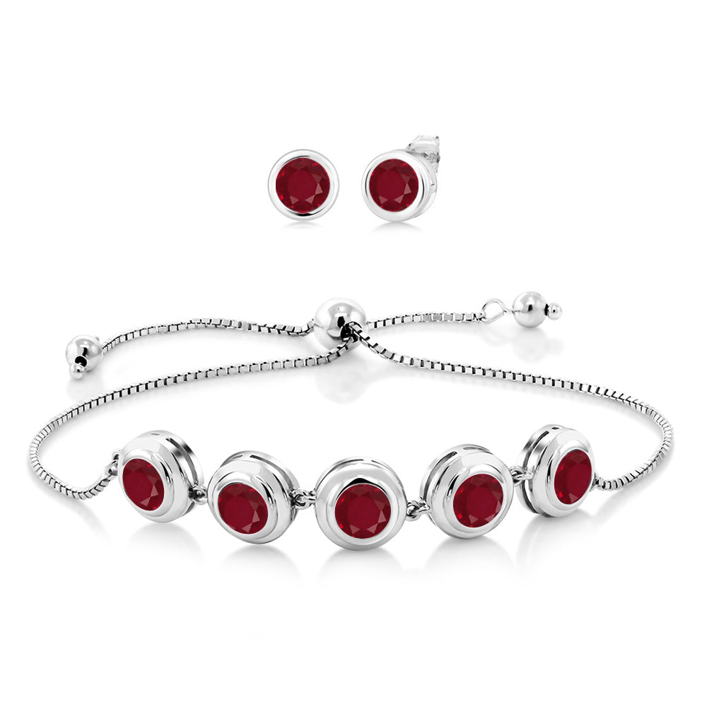 Ruby - July_Bracelet in 925 Sterling Silver