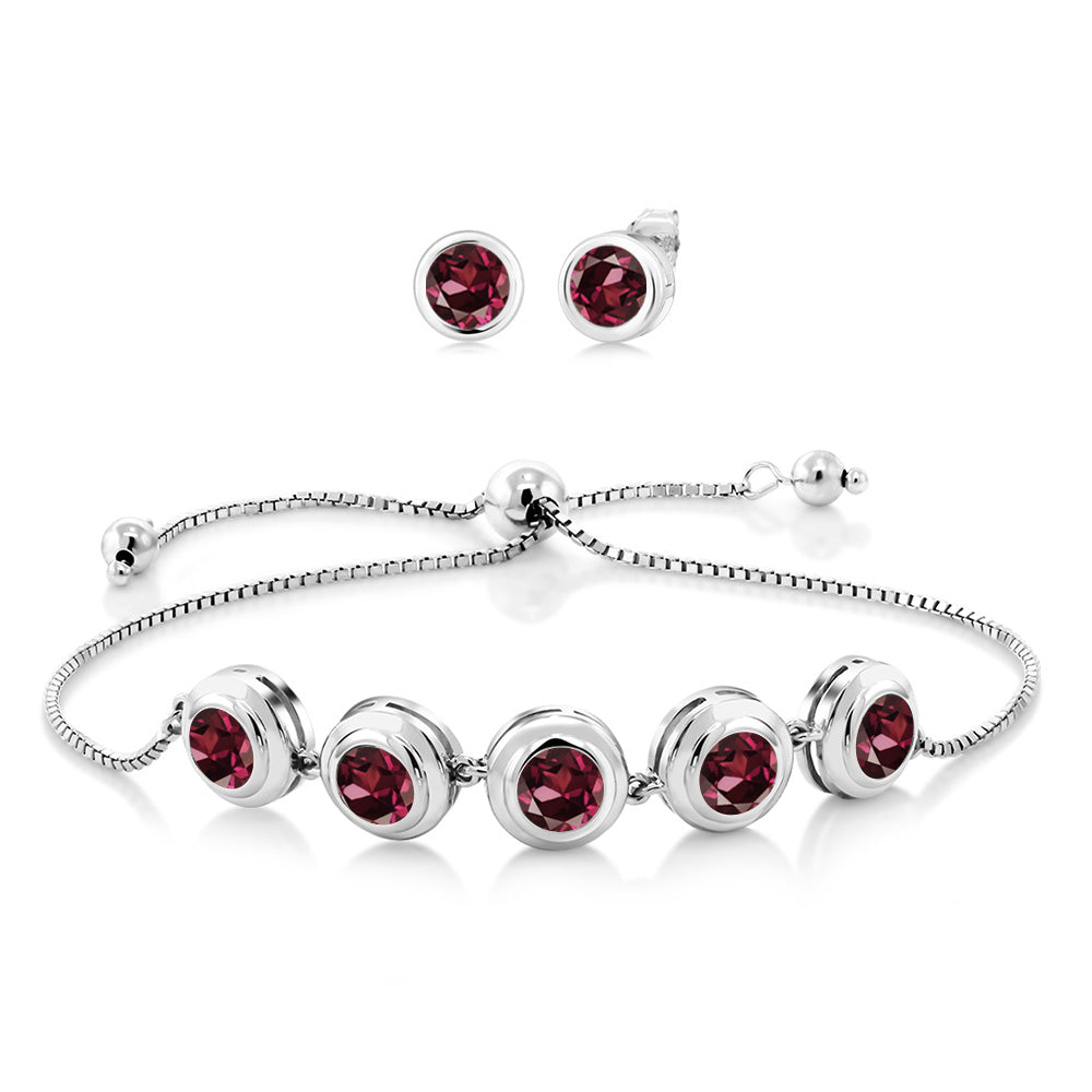 Rhodolite Garnet_Bracelet in 925 Sterling Silver