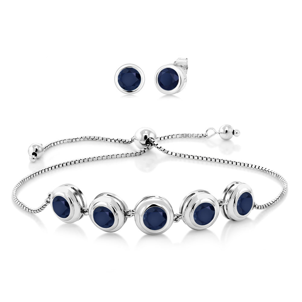Blue Sapphire - September_Bracelet in 925 Sterling Silver