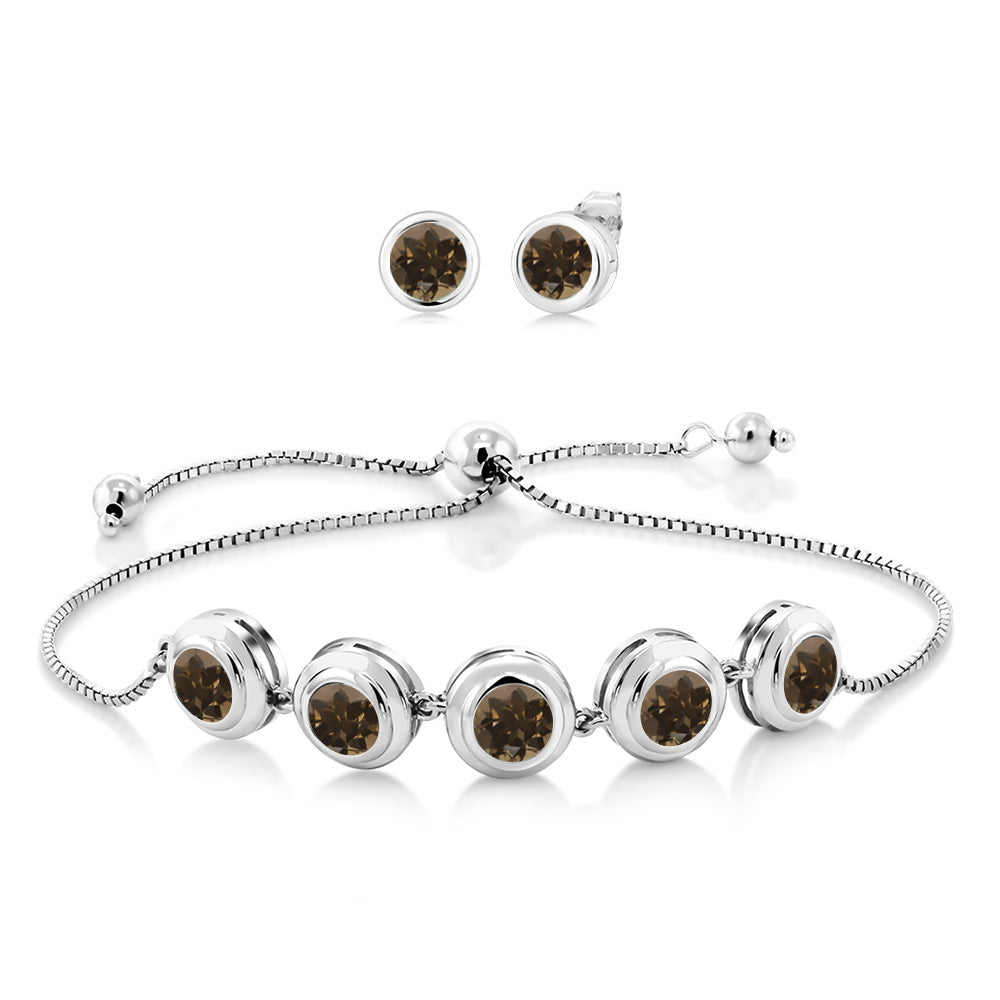 Smoky Quartz_Bracelet in 925 Sterling Silver