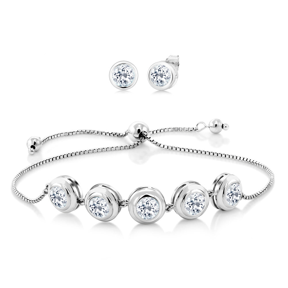 White Topaz - November_Bracelet in 925 Sterling Silver