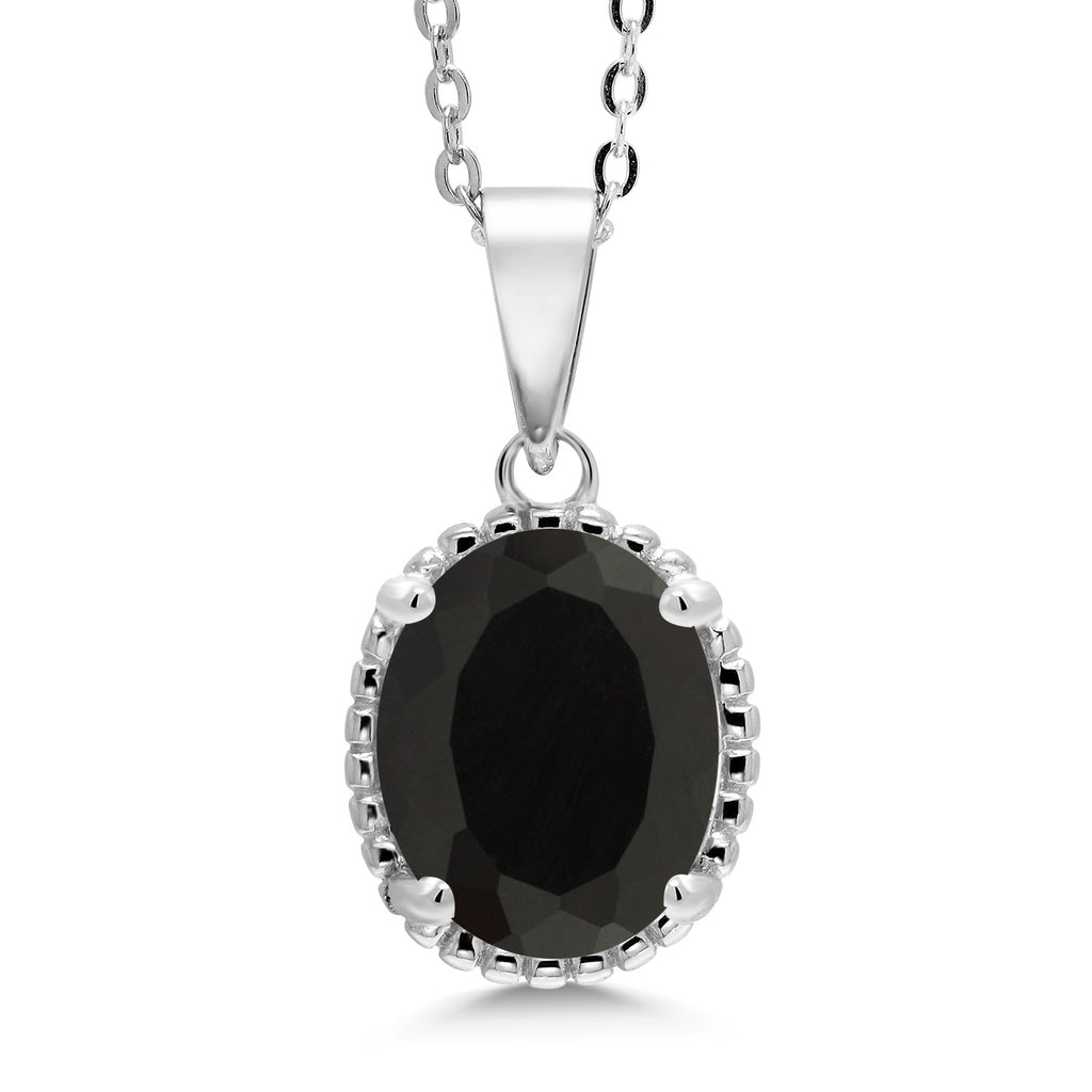 Onyx - December_925 Sterling Silver_Pendant in 925 Sterling Silver