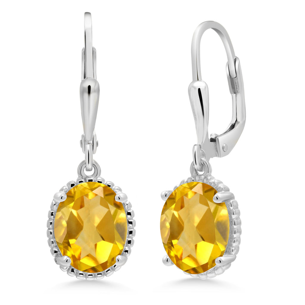 Citrine - November_Earrings in 925 Sterling Silver