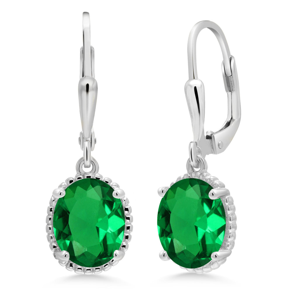 Nano Emerald - May_Earrings in 925 Sterling Silver