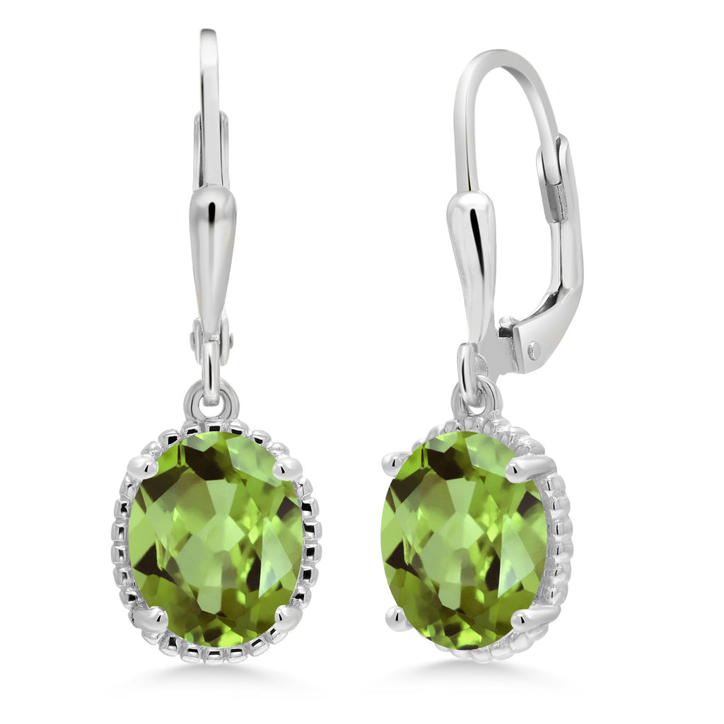 Peridot - August_Earrings in 925 Sterling Silver