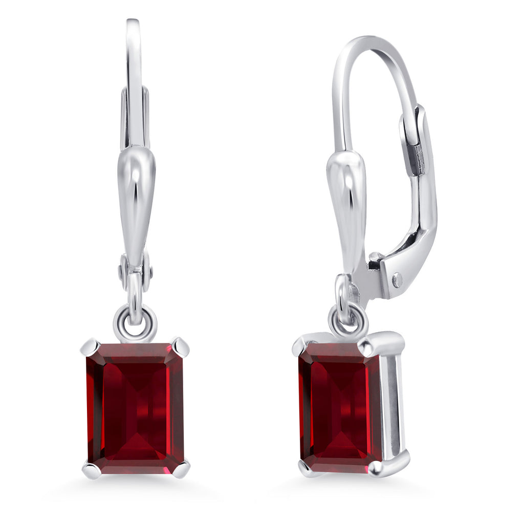 Garnet - January_Earrings in 925 Sterling Silver