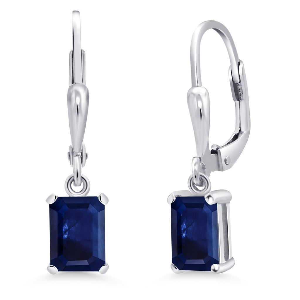 Blue Sapphire - September_Earrings in 925 Sterling Silver