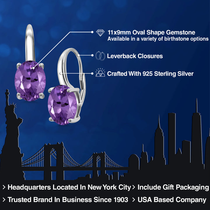 Amethyst - February_Earrings in 925 Sterling Silver