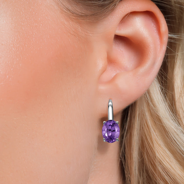 Amethyst - February_Earrings in 925 Sterling Silver
