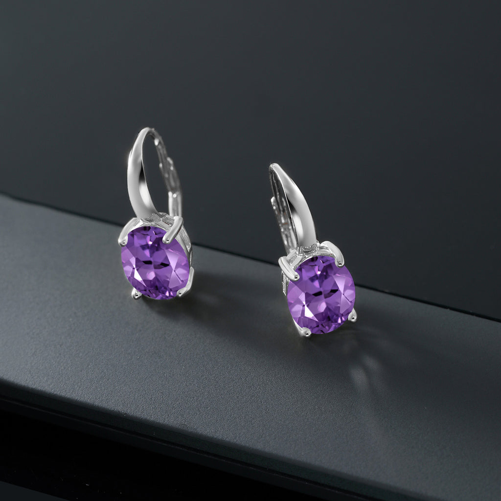 Amethyst - February_Earrings in 925 Sterling Silver