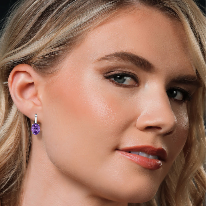 Amethyst - February_Earrings in 925 Sterling Silver