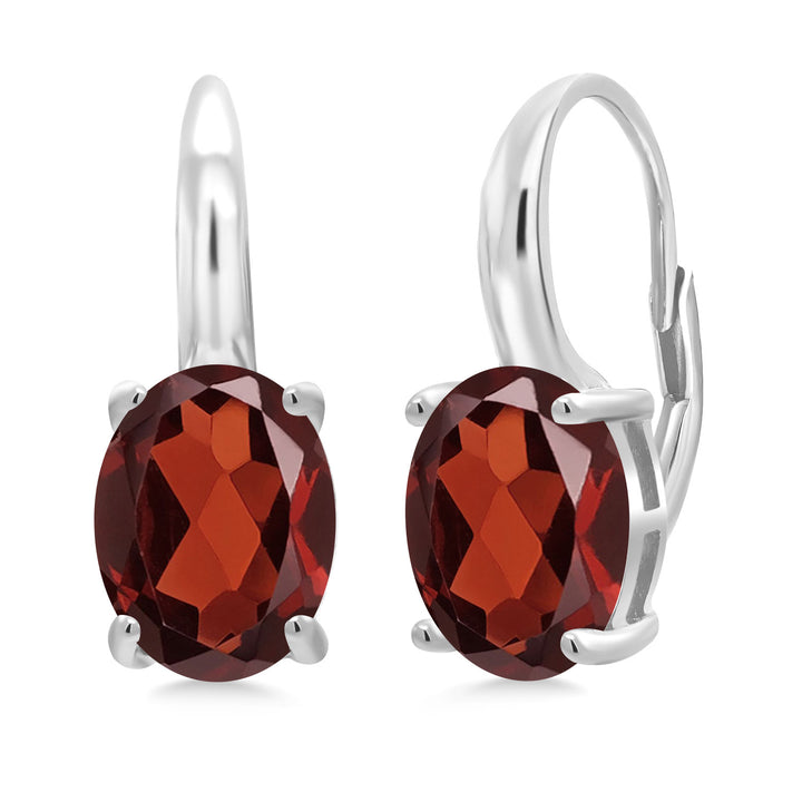 Garnet - January_Earrings in 925 Sterling Silver