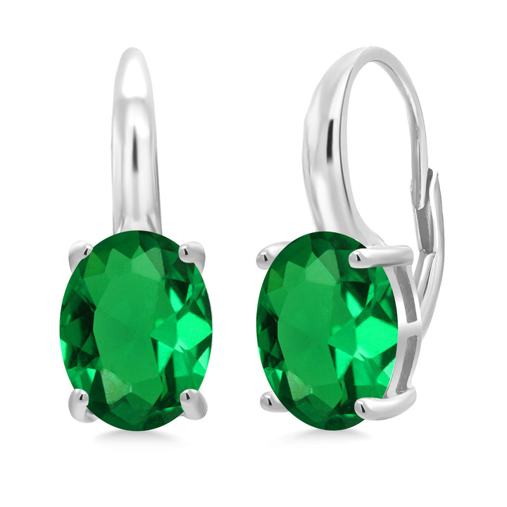 Nano Emerald - May_Earrings in 925 Sterling Silver