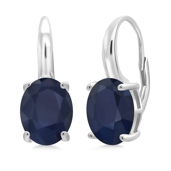 Blue Sapphire - September_Earrings in 925 Sterling Silver