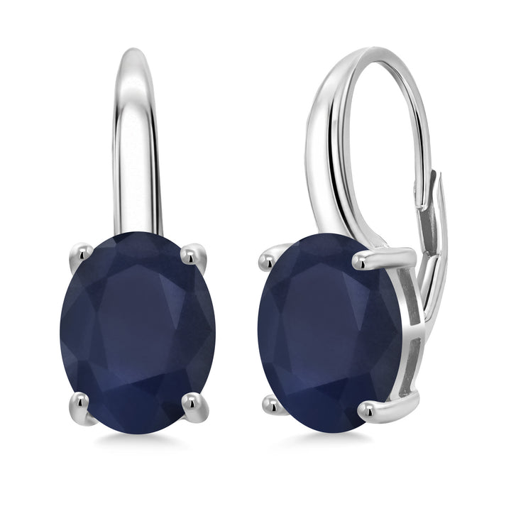 Blue Sapphire - September_Earrings in 925 Sterling Silver
