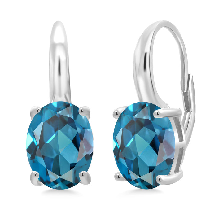 London Blue Topaz - November_Earrings in 925 Sterling Silver