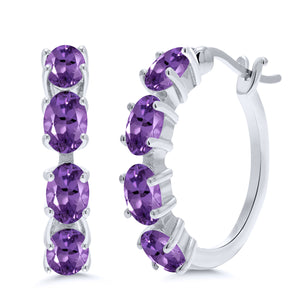 Amethyst - February_Earrings in 925 Sterling Silver