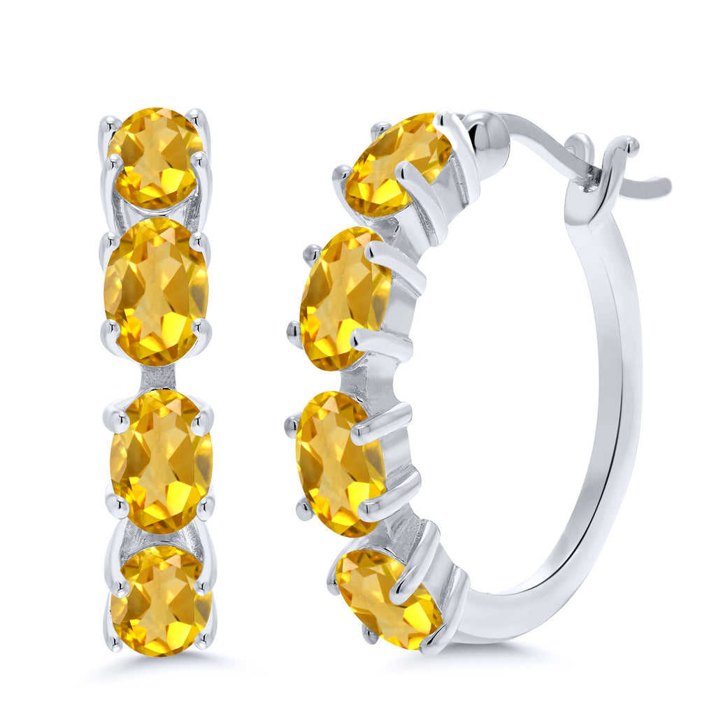 Citrine - November_Earrings in 925 Sterling Silver