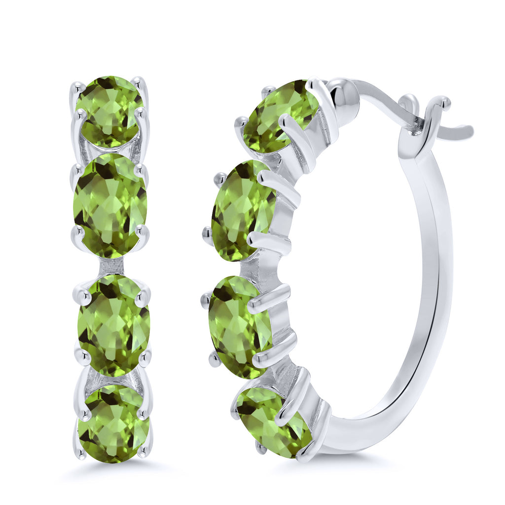 Peridot - August_Earrings in 925 Sterling Silver