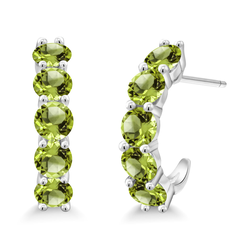 Peridot - August_925 Sterling Silver_Earrings in 925 Sterling Silver