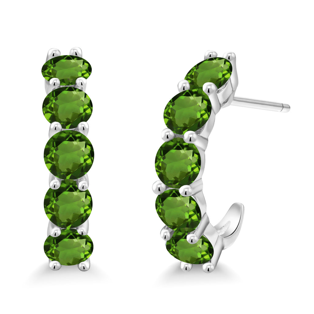 Green Tourmaline - October_925 Sterling Silver_Earrings in 925 Sterling Silver