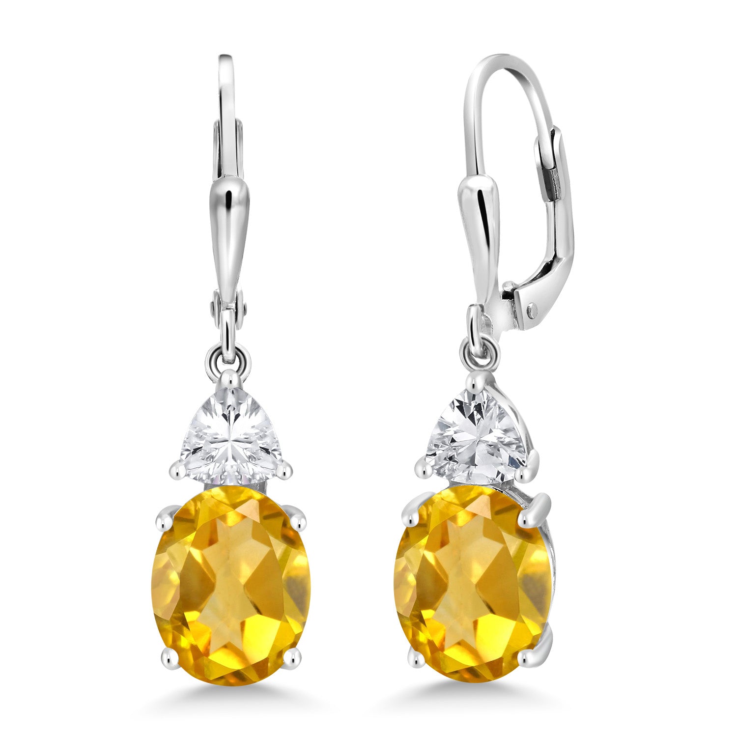 Citrine - November_Earrings in 925 Sterling Silver
