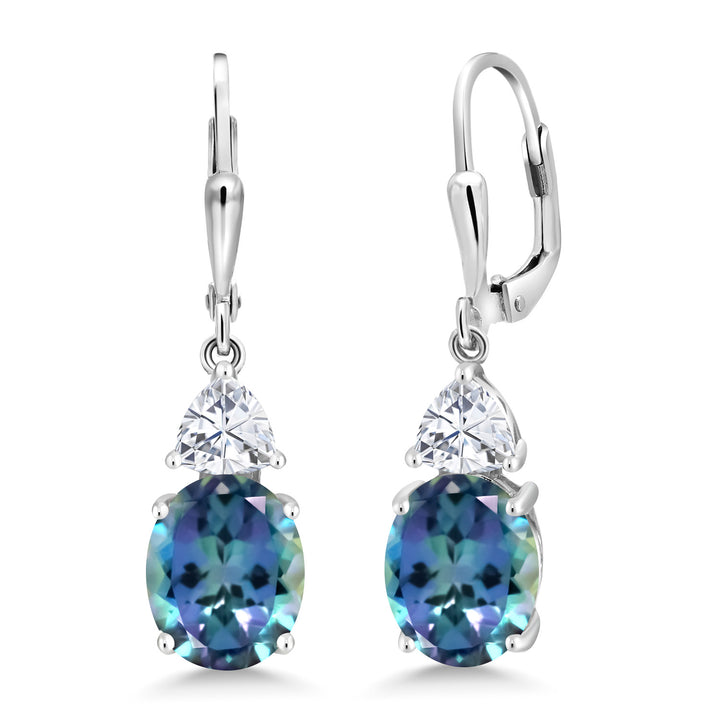 Millennium Blue Mystic Topaz_Earrings in 925 Sterling Silver