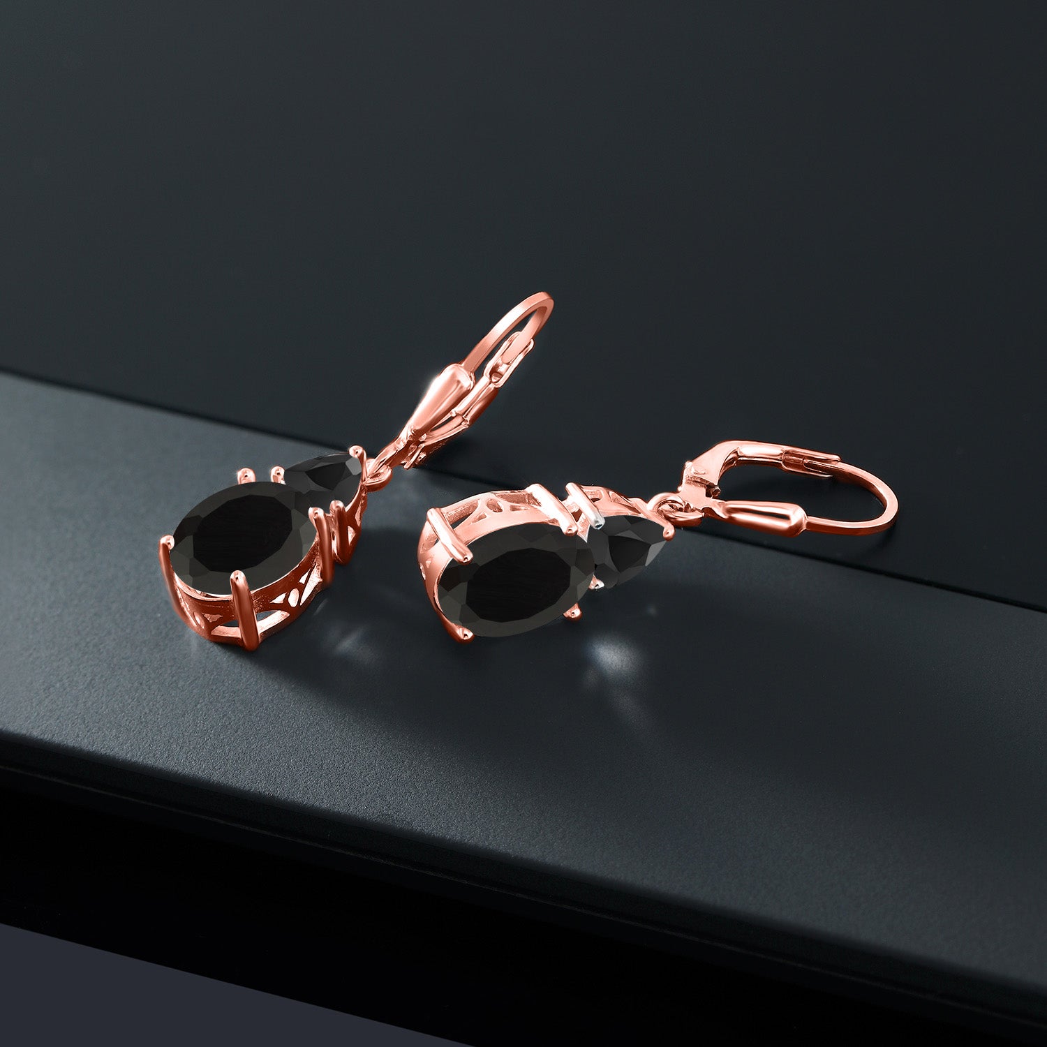 Earrings in 925 Rose Gold Plated Silver