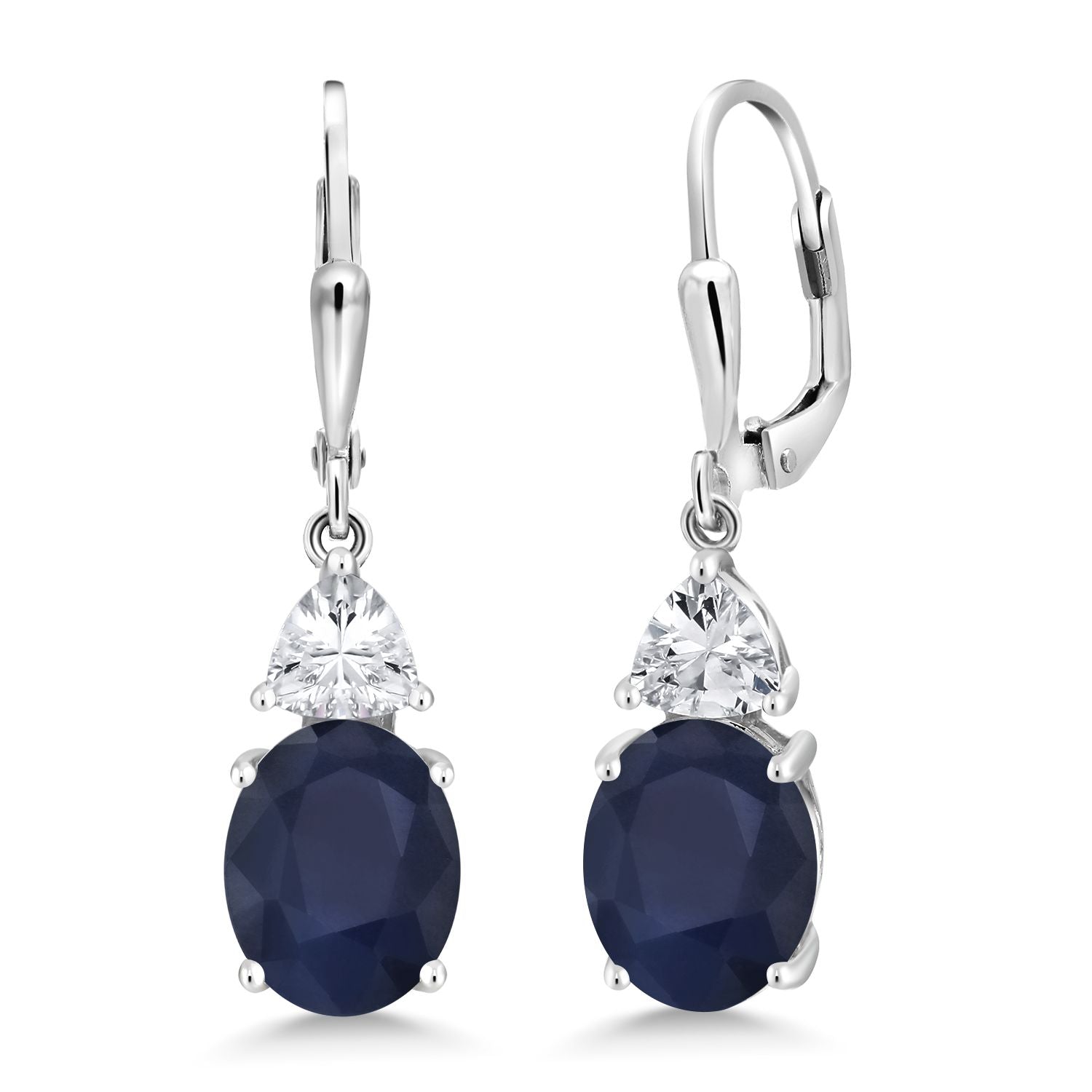 Blue Sapphire - September_Earrings in 925 Sterling Silver
