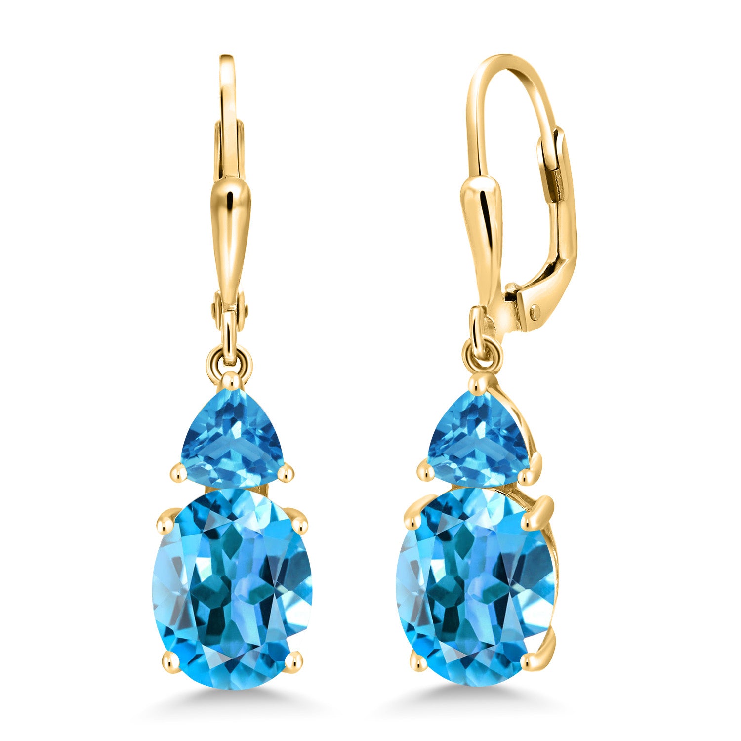Earrings in 925 Yellow Gold Plated Silver