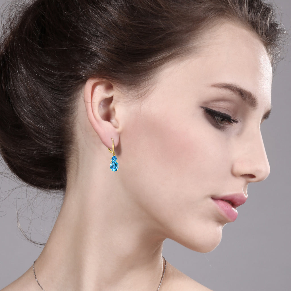 Earrings in 925 Yellow Gold Plated Silver