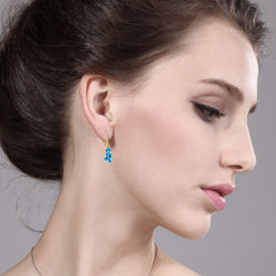 Earrings in 925 Yellow Gold Plated Silver