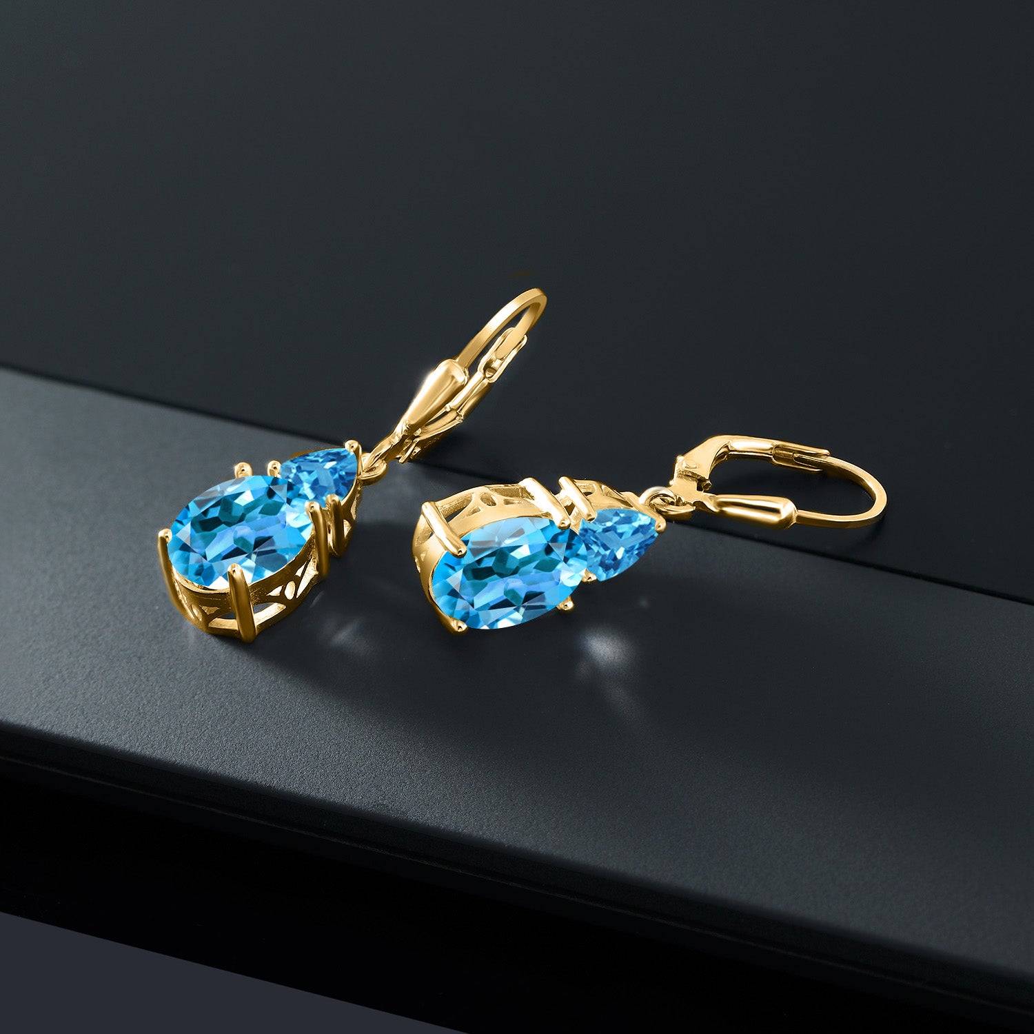 Earrings in 925 Yellow Gold Plated Silver