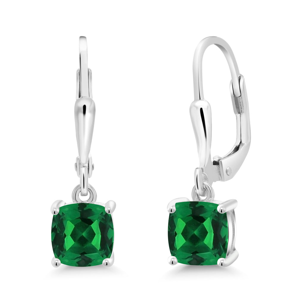 Nano Emerald - May_Earrings in 925 Sterling Silver