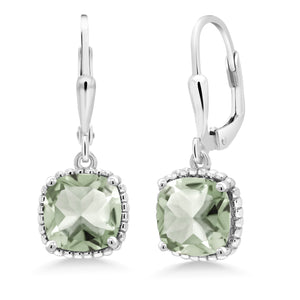 Prasiolite_Earrings in 925 Sterling Silver