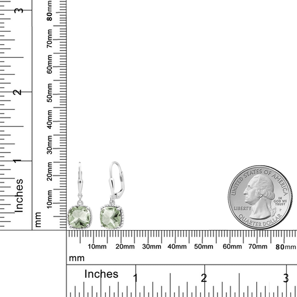 Prasiolite_Earrings in 925 Sterling Silver