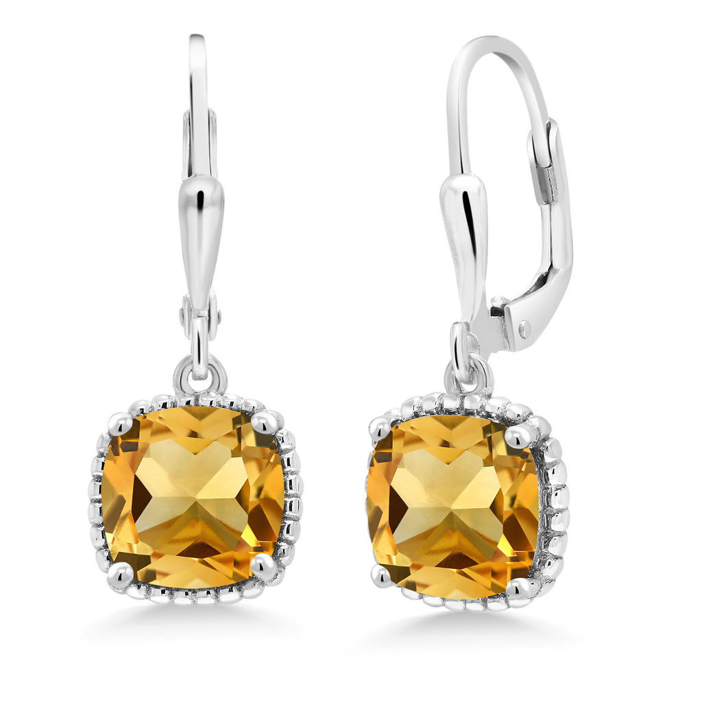 Citrine - November_Earrings in 925 Sterling Silver