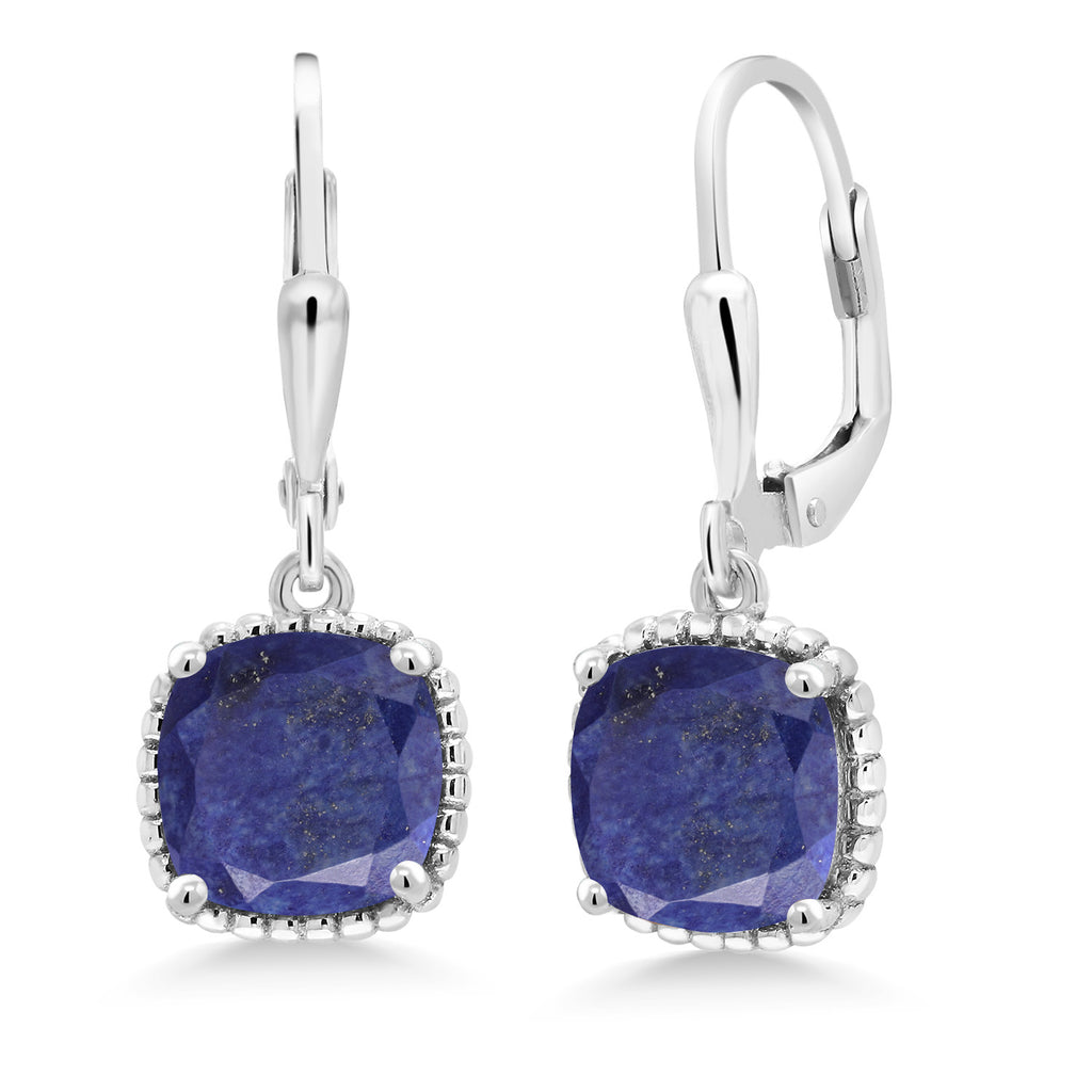 Lapis_Earrings in 925 Sterling Silver