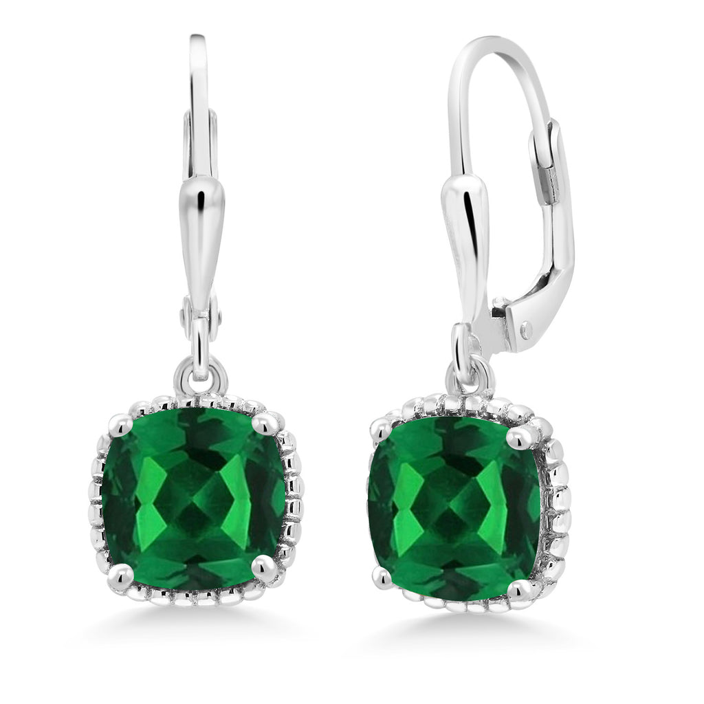 Nano Emerald - May_Earrings in 925 Sterling Silver