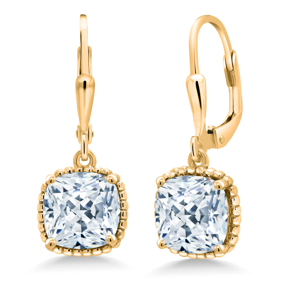 Zirconia_Earrings in 925 Yellow Gold Plated Silver