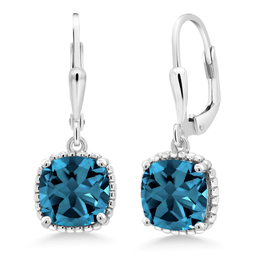 London Blue Topaz - November_Earrings in 925 Sterling Silver