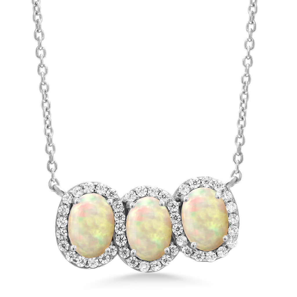 Ethiopian Opal - October_Necklace in 925 Sterling Silver