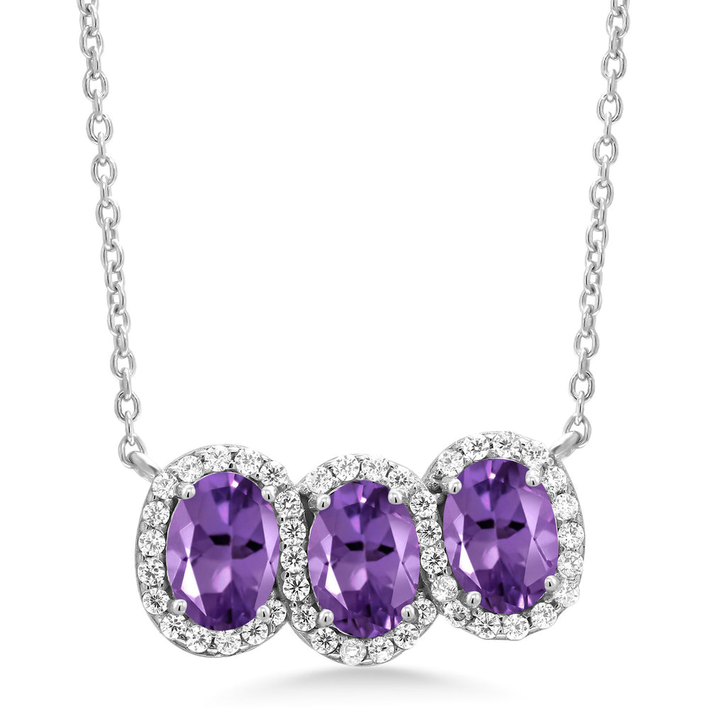 Amethyst - February_Necklace in 925 Sterling Silver