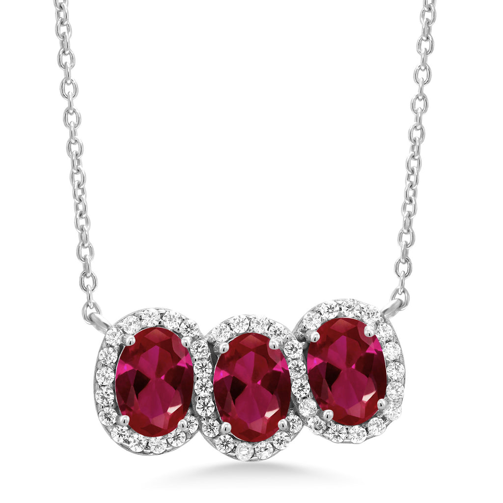 Created Ruby -July_Necklace in 925 Sterling Silver