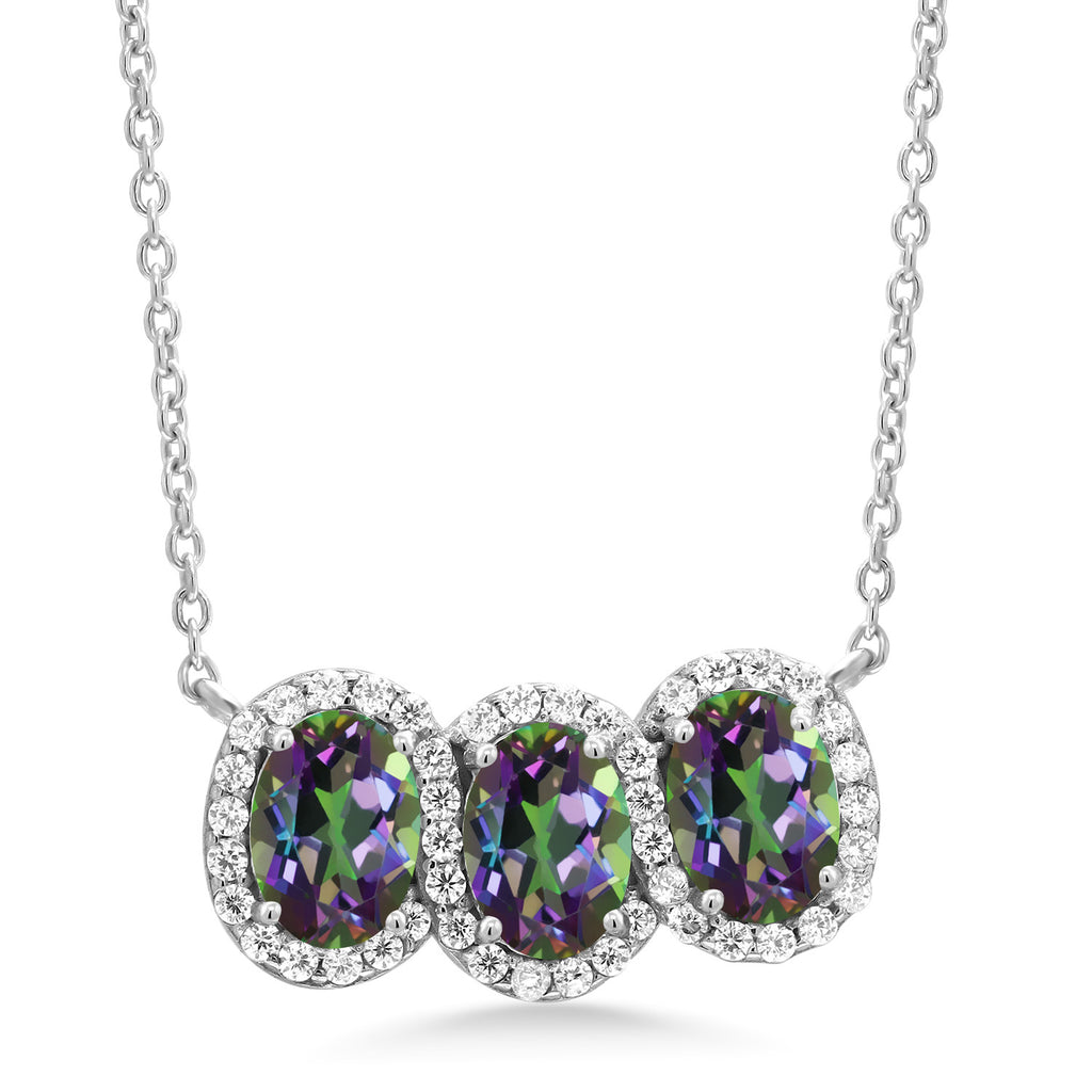 Green - Mystic Topaz_Necklace in 925 Sterling Silver