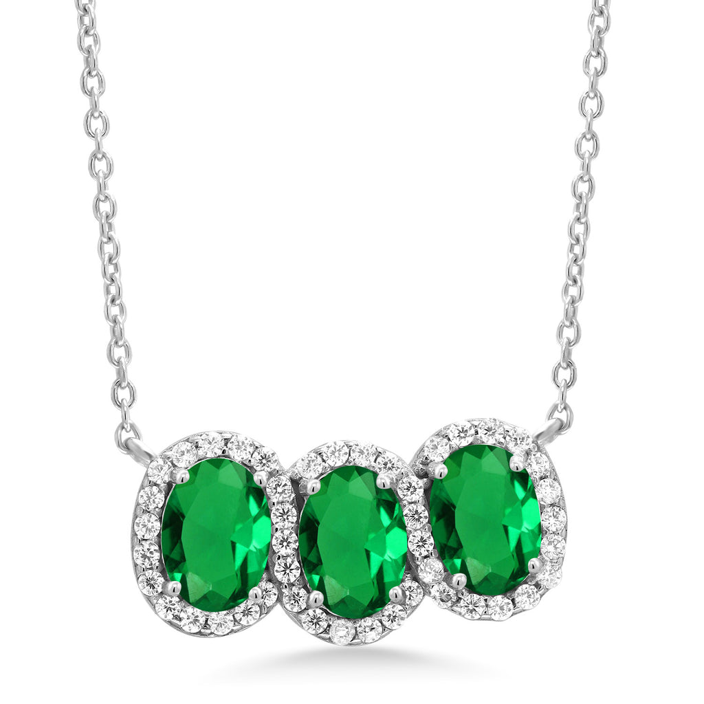 Nano Emerald - May_Necklace in 925 Sterling Silver
