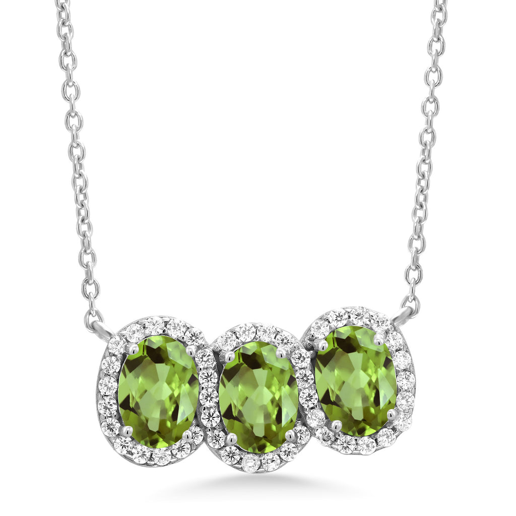 Peridot - August_Necklace in 925 Sterling Silver