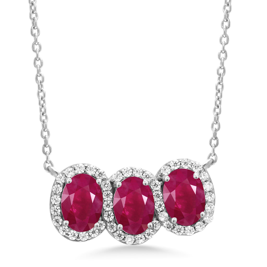 Ruby - July_Necklace in 925 Sterling Silver